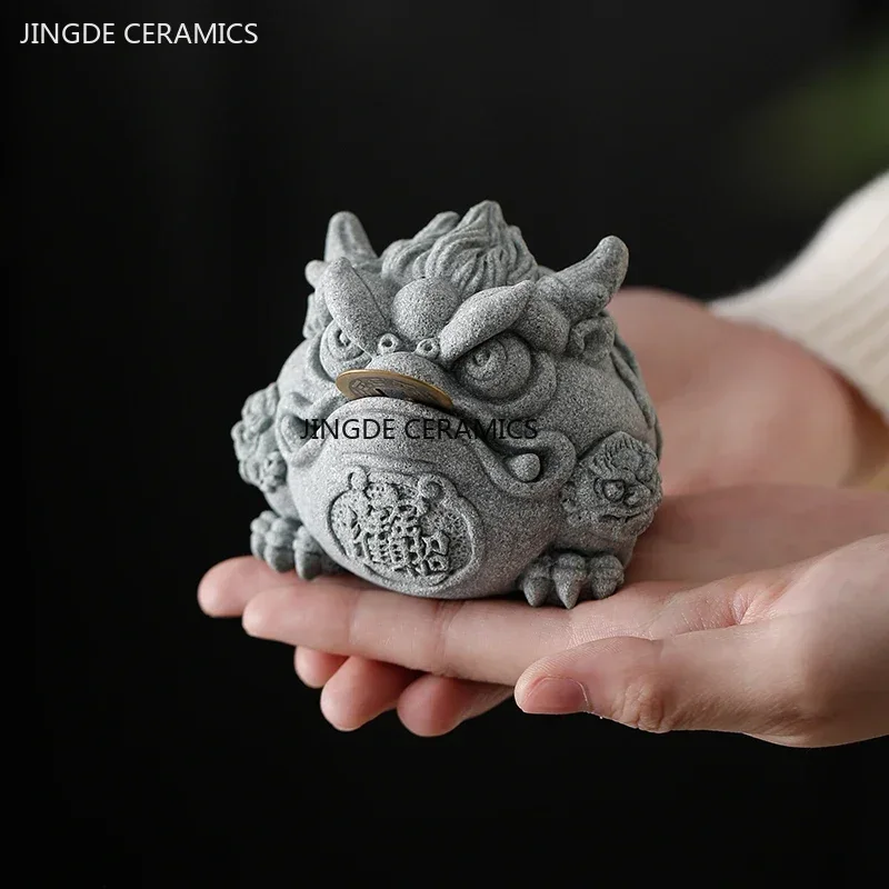 Fish Tank Gravel - Creative Sandstone Fengshui Gold Toad Tea