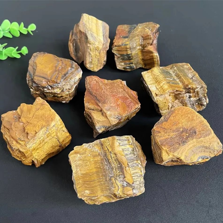 Natural Tiger Eye Raw Stone Ro - Fish Tank Gravel 评论和价格