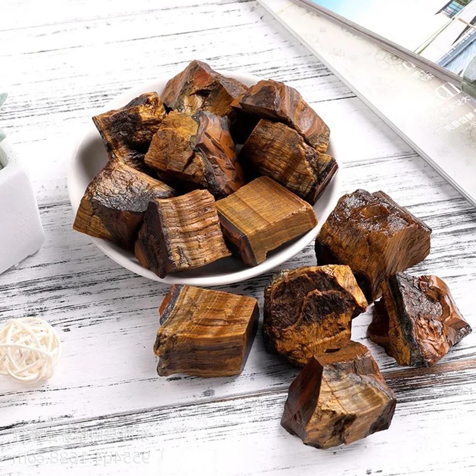 Natural Tiger Eye Raw Stone Ro - Fish Tank Gravel 评论和价格