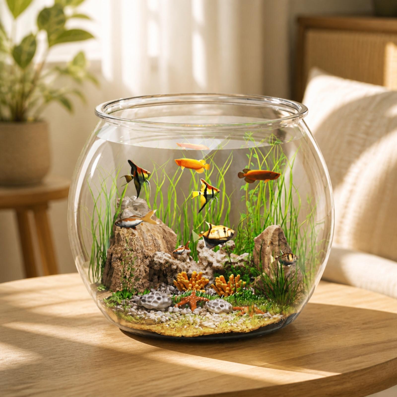 Compact Desktop Fish Bowl Aqua - Betta Fish Tank 评论和价格