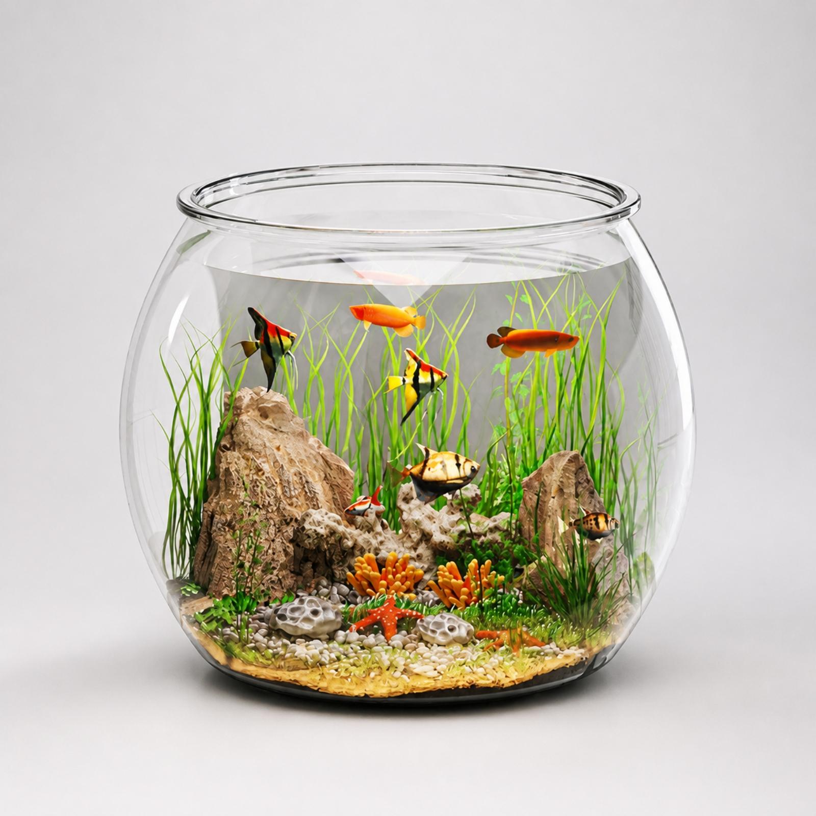 Compact Desktop Fish Bowl Aqua - Betta Fish Tank 评论和价格