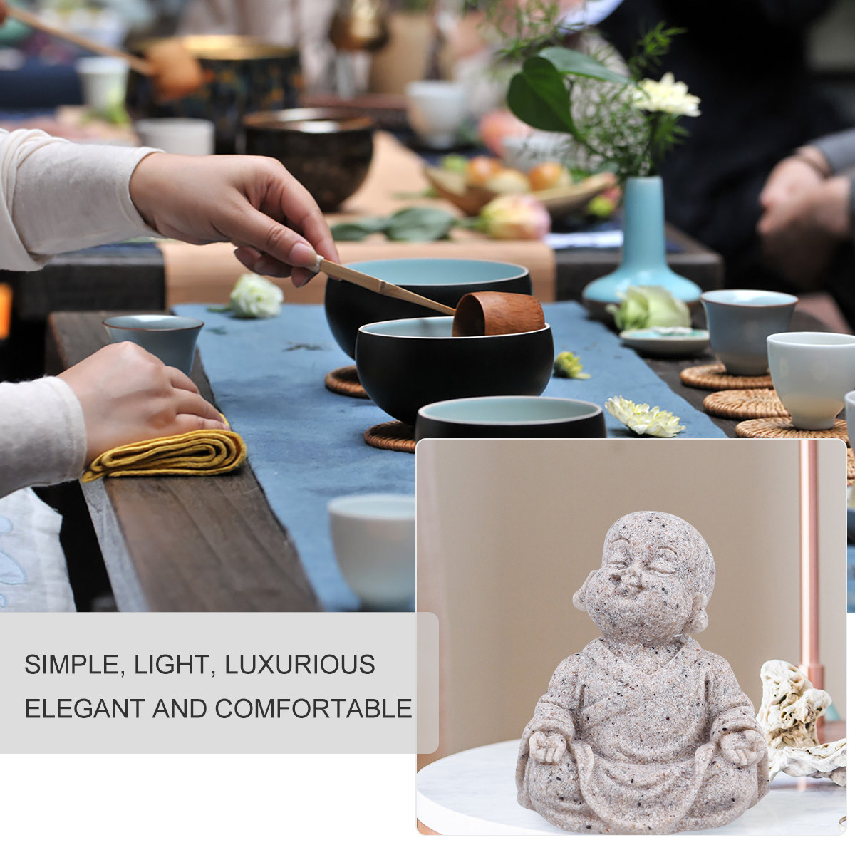 Maitreya Buddha Statue Sandsto - Aquarium Decor 评论和价格