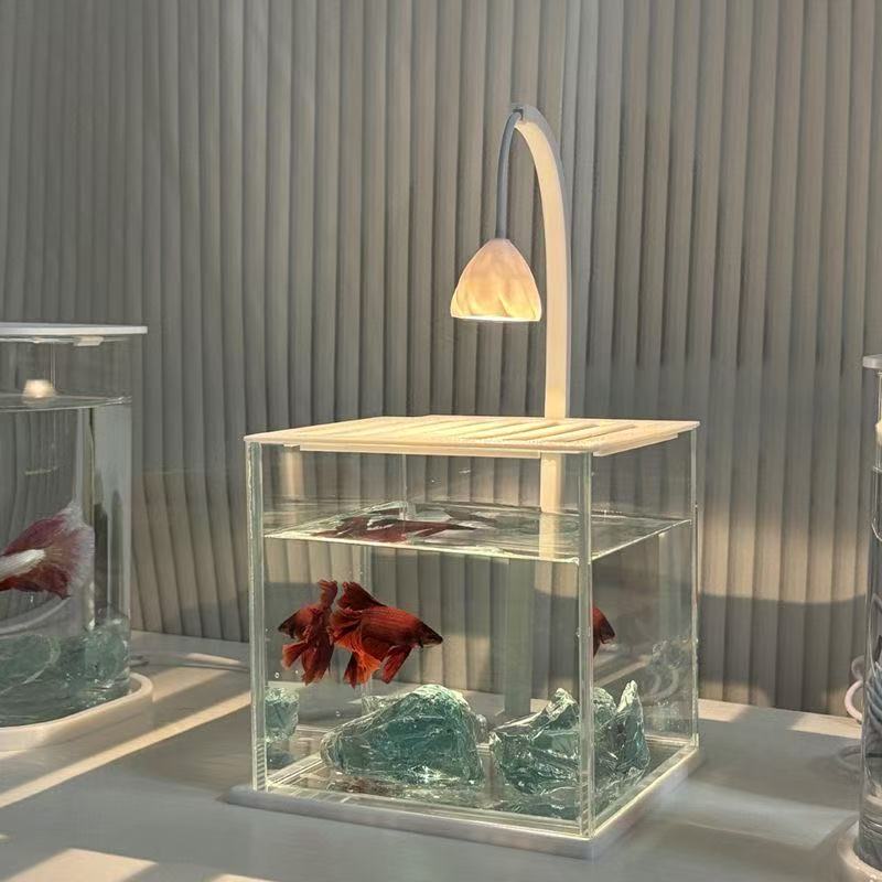 Acrylic Aquarium Ice Crystal L - Betta Fish Tank 评论和价格