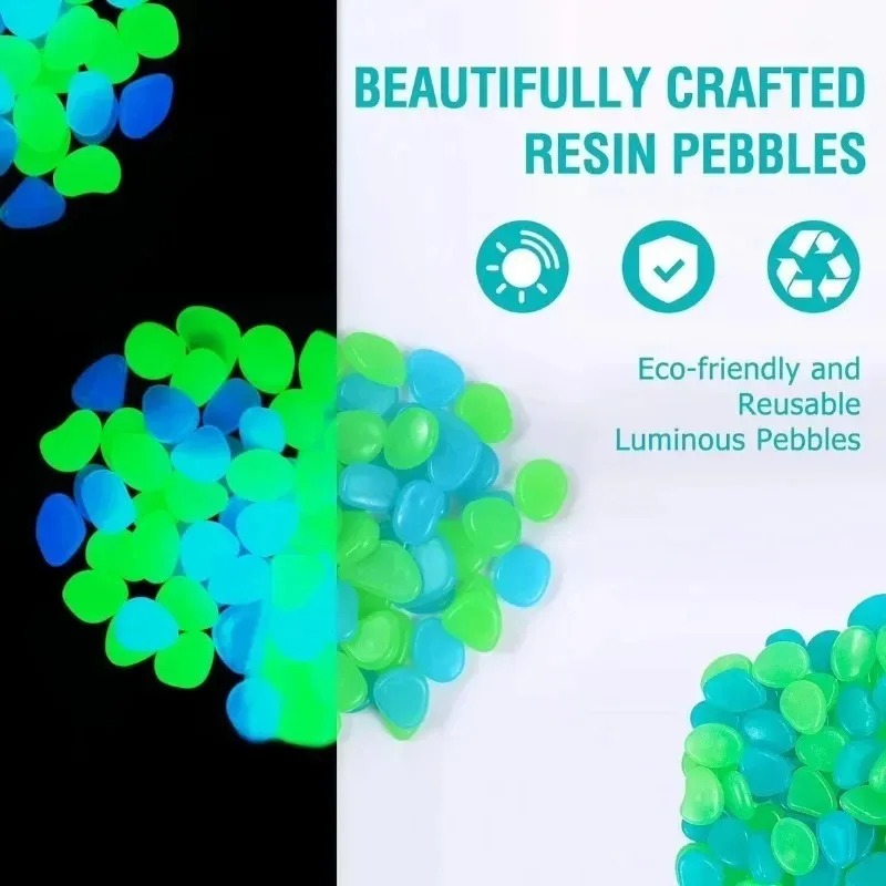 100-1000 Pcs Luminous Rock, St - Fish Tank Gravel 评论和价格