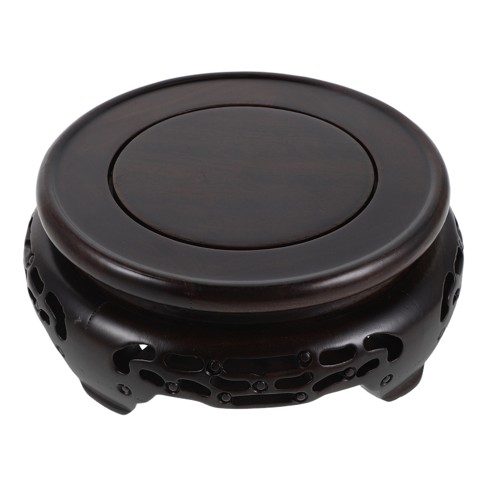 Wooden Vase Display Stand Roun - Aquarium Plants 评论和价格