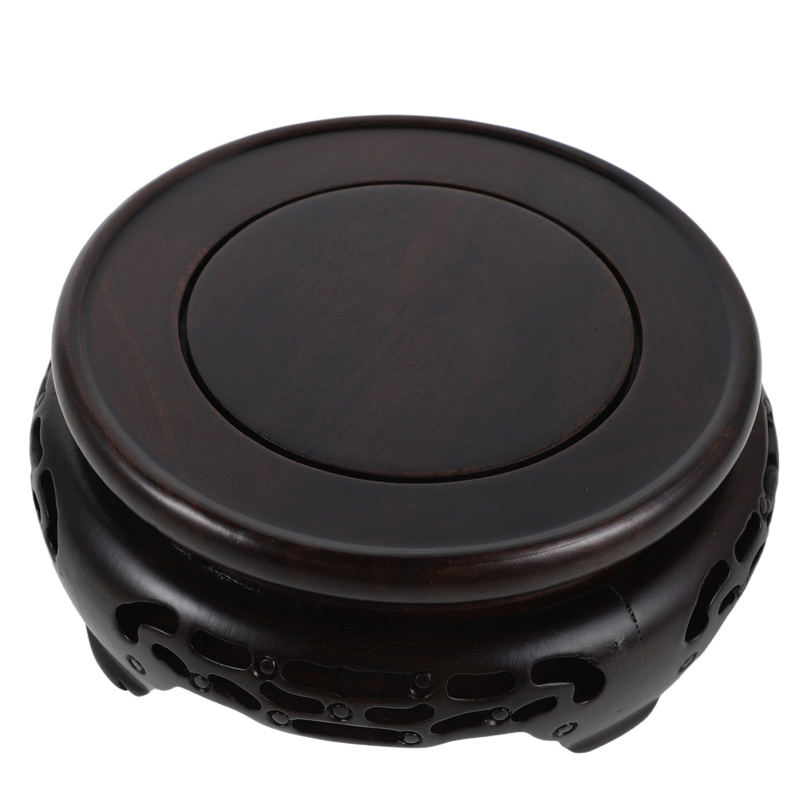 Wooden Vase Display Stand Roun - Aquarium Plants 评论和价格