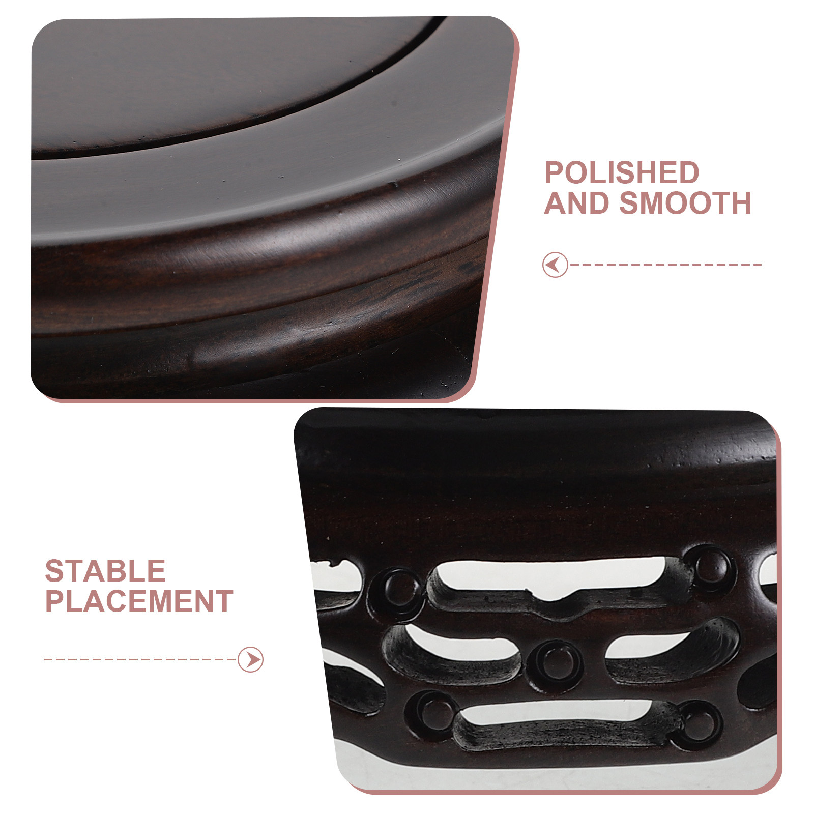Wooden Vase Display Stand Roun - Aquarium Plants 评论和价格