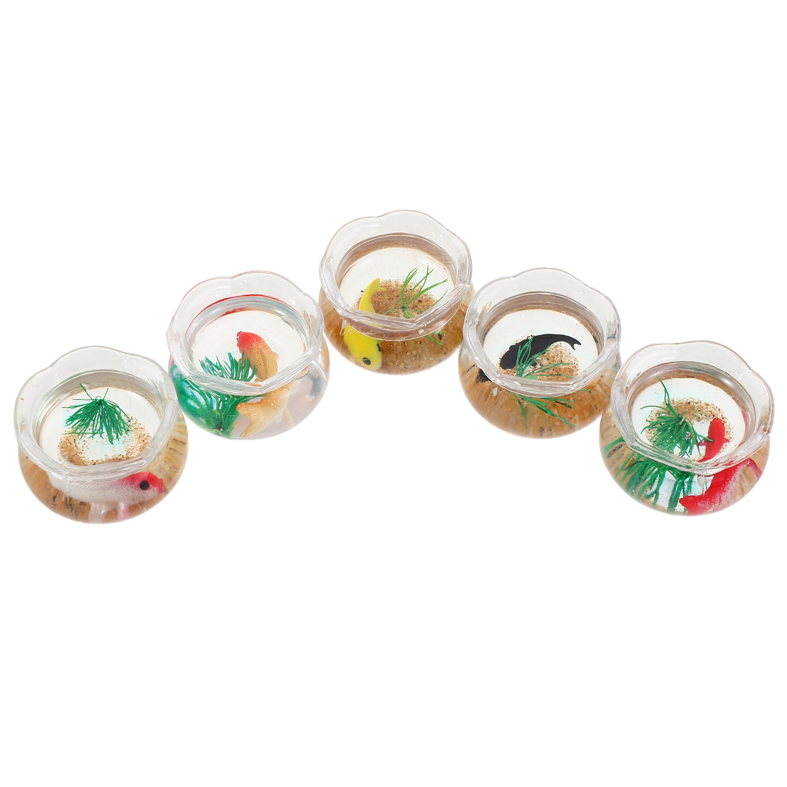 5pcs Miniature Koi Fish Tank:  - Aquarium Plants 评论和价格