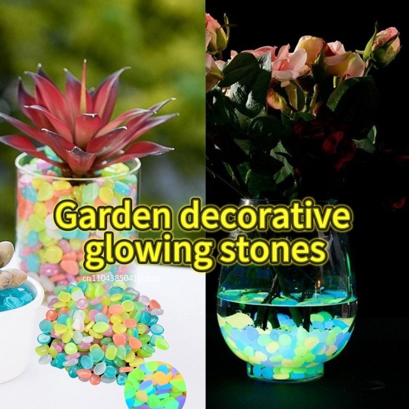 100-1000PCS Luminous Stone Gar - Fish Tank Gravel 评论和价格