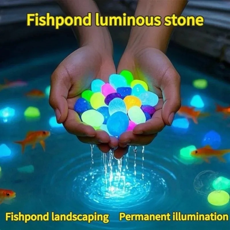 100-1000PCS Luminous Stone Gar - Fish Tank Gravel 评论和价格